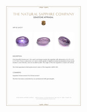 1.04 Ct. Purple Star Sapphire from Ceylon (Sri Lanka) Appraisal