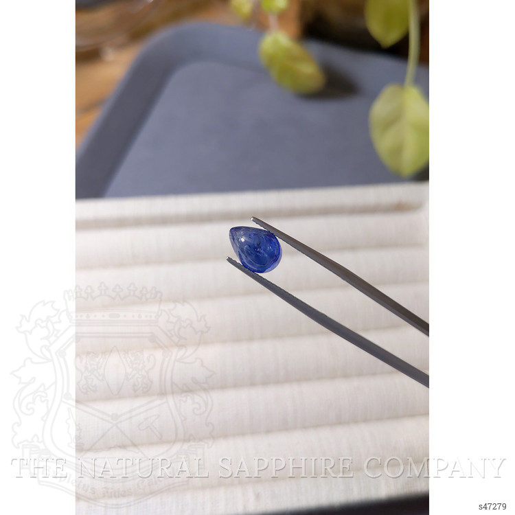 4.39 Ct. Blue Cabochon Sapphire from Ceylon (Sri Lanka)