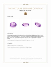 0.30 Ct. Purple Sapphire from Ceylon (Sri Lanka) Appraisal