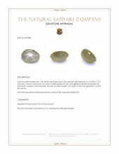 1.48 Ct. Grey Star Sapphire from Ceylon (Sri Lanka) Appraisal
