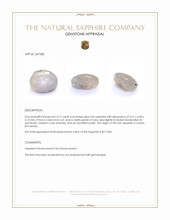0.77 Ct. Grey Star Sapphire from Ceylon (Sri Lanka) Appraisal