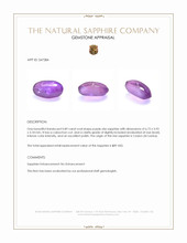 0.89 Ct. Purple Star Sapphire from Ceylon (Sri Lanka) Appraisal