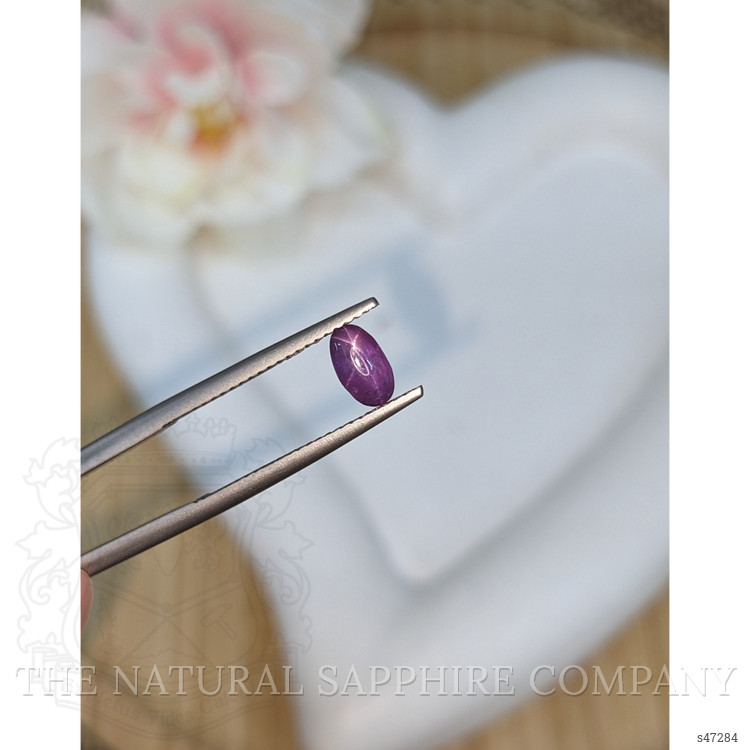 0.89 Ct. Purple Star Sapphire from Ceylon (Sri Lanka)