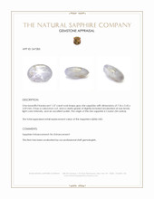 1.37 Ct. Grey Star Sapphire from Ceylon (Sri Lanka) Appraisal