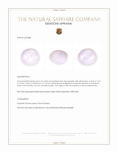 3.18 Ct. Pink Star Sapphire from Burma (Myanmar) Appraisal