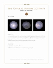 2.30 Ct. White Star Sapphire from Burma (Myanmar) Appraisal