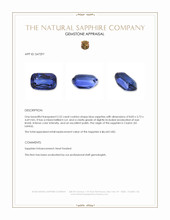 2.52 Ct. Blue Sapphire from Ceylon (Sri Lanka) Appraisal