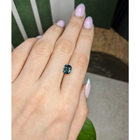 3.15 Ct. Bluish Green Sapphire from Madagascar Life Style