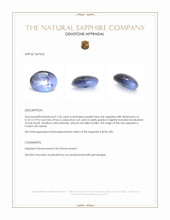 7.36 Ct. Purplish Blue Star Sapphire from Ceylon (Sri Lanka) Appraisal