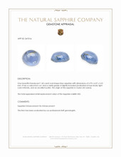 1.60 Ct. Blue Cabochon Sapphire from Ceylon (Sri Lanka) Appraisal