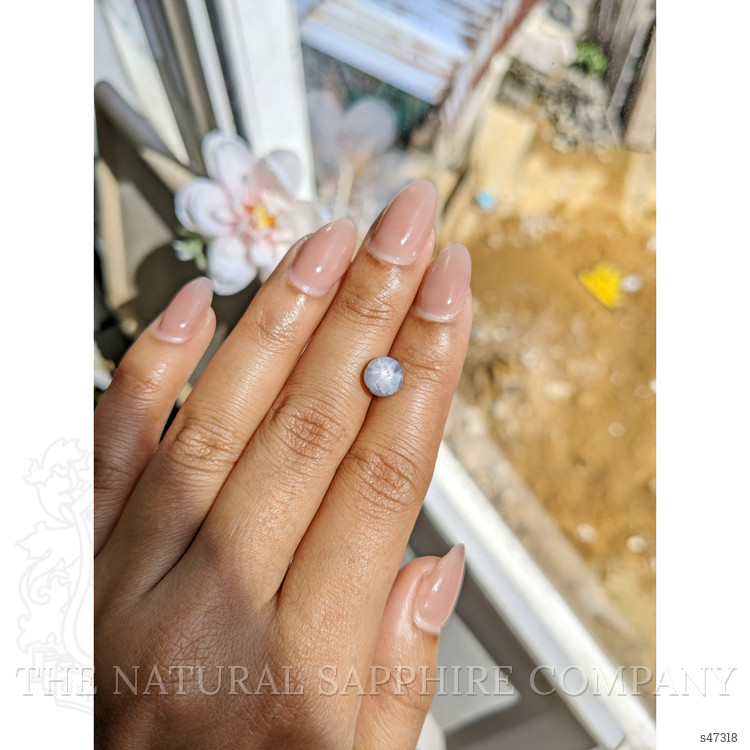 3.66 Ct. Greyish Blue Star Sapphire from Ceylon (Sri Lanka)
