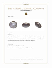 4.90 Ct. Grey Star Sapphire from Ceylon (Sri Lanka) Appraisal