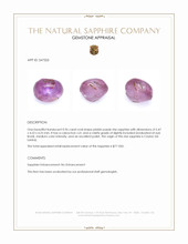 0.96 Ct. Pinkish Purple Star Sapphire from Ceylon (Sri Lanka) Appraisal