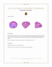 0.93 Ct. Pinkish Purple Star Sapphire from Ceylon (Sri Lanka) Appraisal