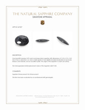 3.09 Ct. Black Cabochon Sapphire from Ceylon (Sri Lanka) Appraisal