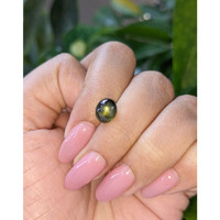 3.24 Ct. Yellowish Green Star Sapphire from Ceylon (Sri Lanka) Life Style