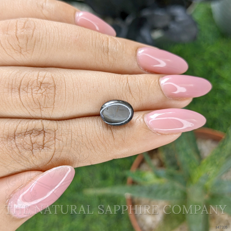 3.94 Ct. Black Star Sapphire from Ceylon (Sri Lanka)