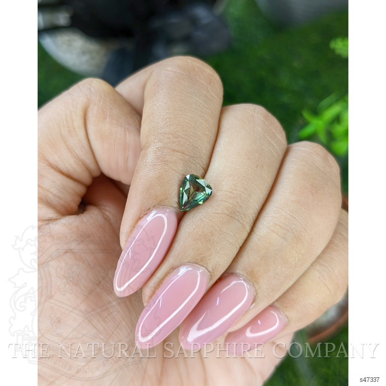 1.04 Ct. Bluish Green Sapphire from Tanzania