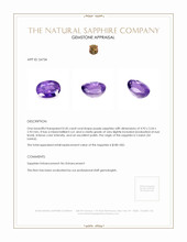 0.45 Ct. Purple Sapphire from Ceylon (Sri Lanka) Appraisal