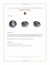 6.33 Ct. Black Star Sapphire from Ceylon (Sri Lanka) Appraisal