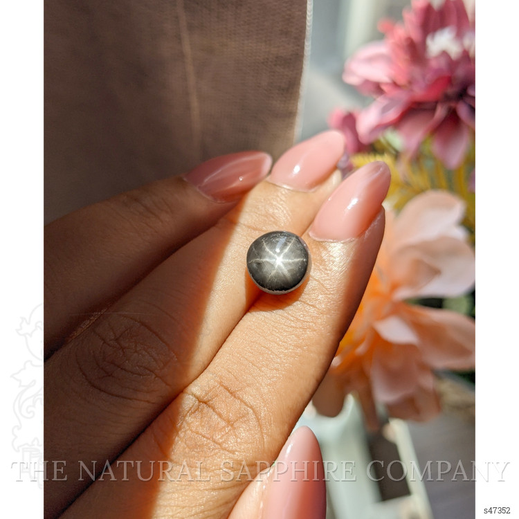 6.33 Ct. Black Star Sapphire from Ceylon (Sri Lanka)