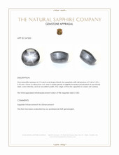 6.12 Ct. Black Star Sapphire from Ceylon (Sri Lanka) Appraisal