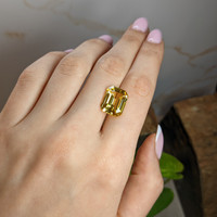 12.33 Ct. Yellow Sapphire from Ceylon (Sri Lanka) Life Style