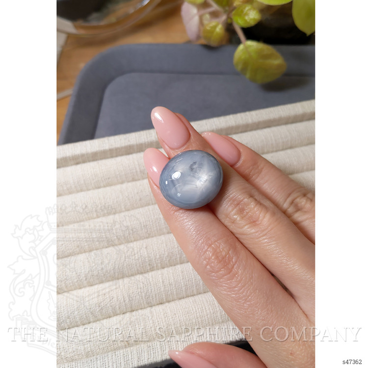 57.63 Ct. Bluish Grey Star Sapphire from Ceylon (Sri Lanka)