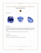 6.22 Ct. Blue Sapphire from Ceylon (Sri Lanka) Appraisal