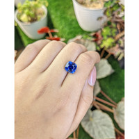 6.22 Ct. Blue Sapphire from Ceylon (Sri Lanka) Life Style
