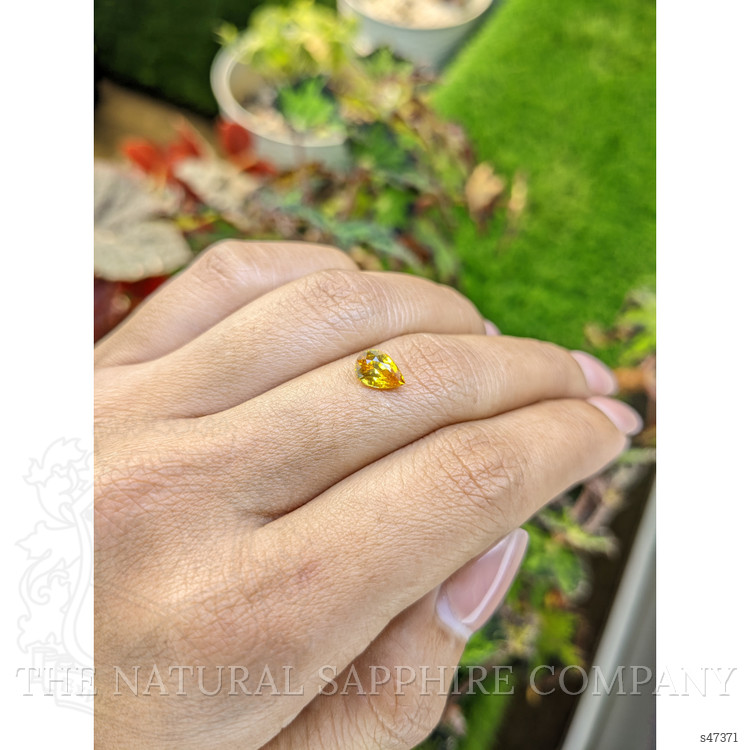 1.13 Ct. Orangish Yellow Sapphire from Ceylon (Sri Lanka)