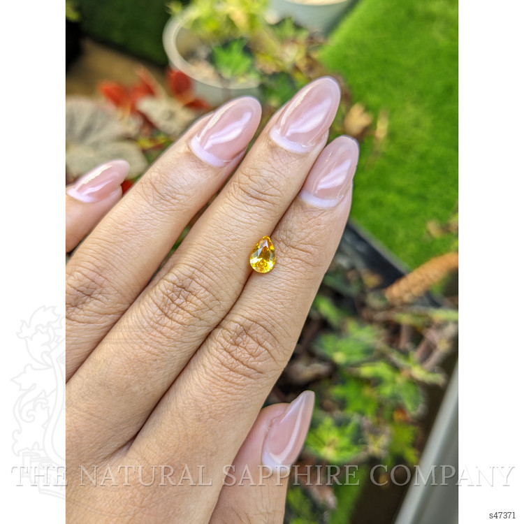 1.13 Ct. Orangish Yellow Sapphire from Ceylon (Sri Lanka)