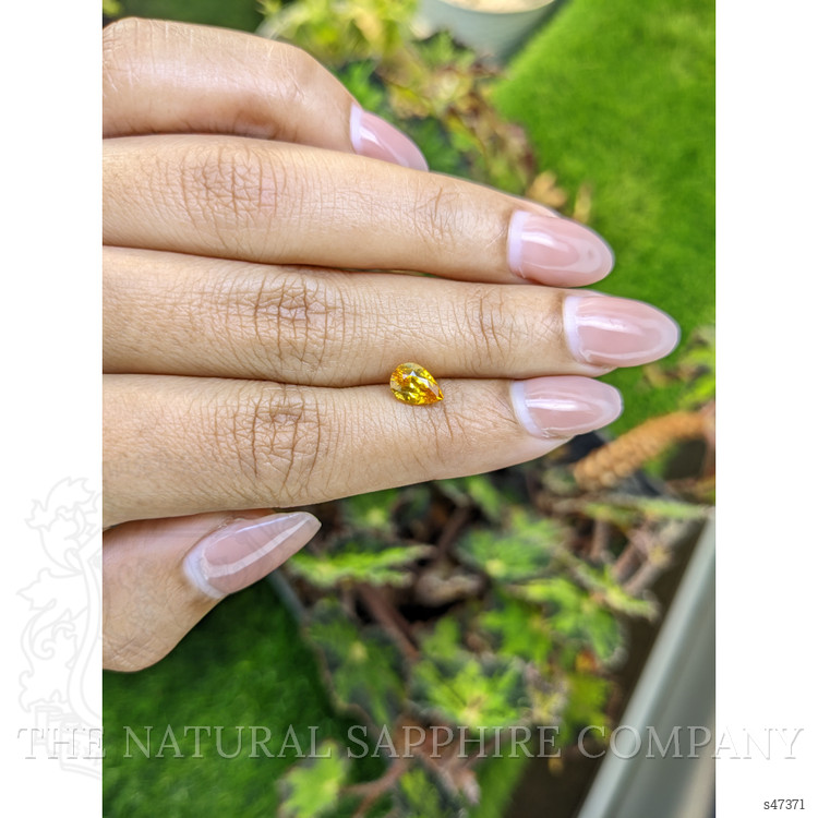 1.13 Ct. Orangish Yellow Sapphire from Ceylon (Sri Lanka)