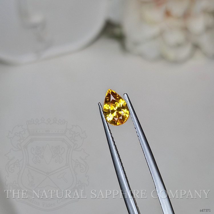 1.13 Ct. Orangish Yellow Sapphire from Ceylon (Sri Lanka)