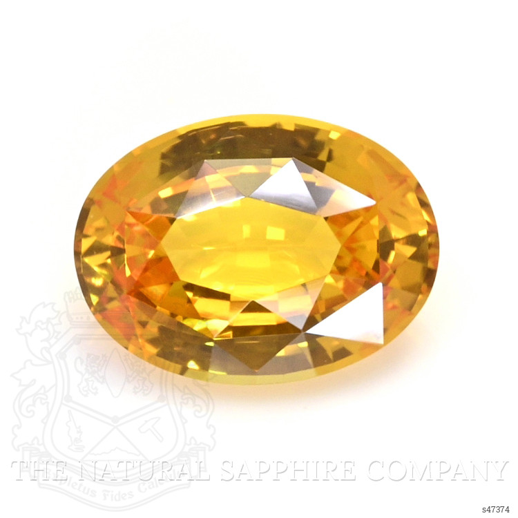 1.44 Ct. Orangish Yellow Sapphire from Ceylon (Sri Lanka)