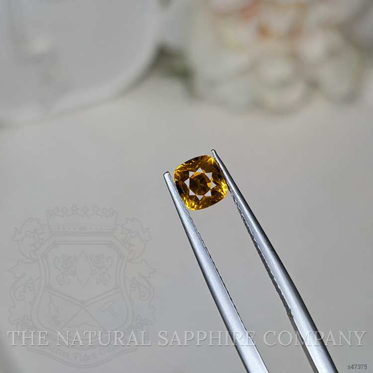 1.11 Ct. Orangish Yellow Sapphire from Ceylon (Sri Lanka)