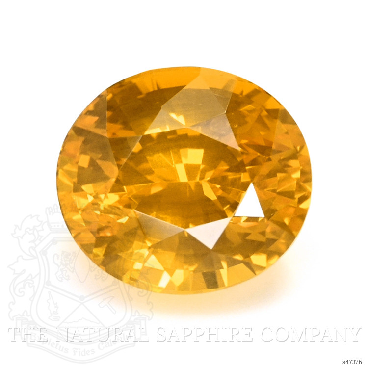 1.64 Ct. Orangish Yellow Sapphire from Ceylon (Sri Lanka)