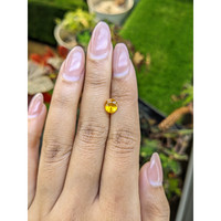 1.64 Ct. Orangish Yellow Sapphire from Ceylon (Sri Lanka) Life Style