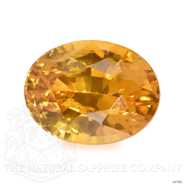 1.43 Ct. Orangish Yellow Sapphire from Ceylon (Sri Lanka)