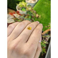 1.43 Ct. Orangish Yellow Sapphire from Ceylon (Sri Lanka) Life Style