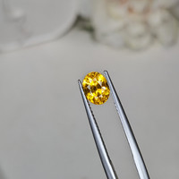 1.43 Ct. Orangish Yellow Sapphire from Ceylon (Sri Lanka) Life Style