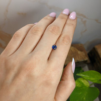 0.83 Ct. Blue Sapphire from Thailand Life Style