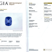 1.38 Ct. Blue Sapphire from Ceylon (Sri Lanka) Scan Report