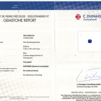 2.31 Ct. Blue Sapphire from Ceylon (Sri Lanka) Scan Report