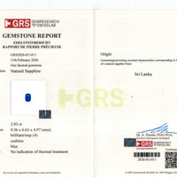 2.93 Ct. Blue Sapphire from Ceylon (Sri Lanka) Scan Report