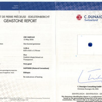 3.28 Ct. Blue Sapphire from Ethiopia Scan Report