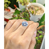 8.02 Ct. White Sapphire from Ceylon (Sri Lanka) Life Style