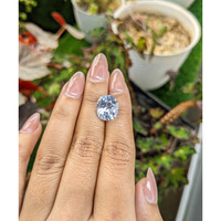 8.02 Ct. White Sapphire from Ceylon (Sri Lanka) Life Style