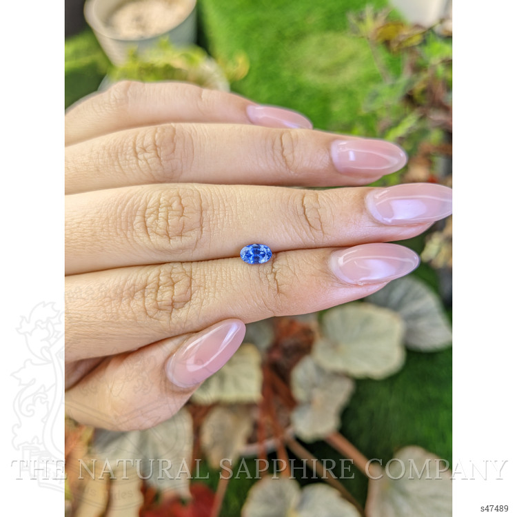 0.68 Ct. Blue Sapphire from Ceylon (Sri Lanka)