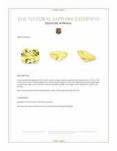 3.06 Ct. Yellow Sapphire from Ceylon (Sri Lanka) Appraisal